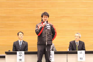 開会式_日本卓球協会男子ナショナルチーム 倉嶋 洋介 監督 挨拶